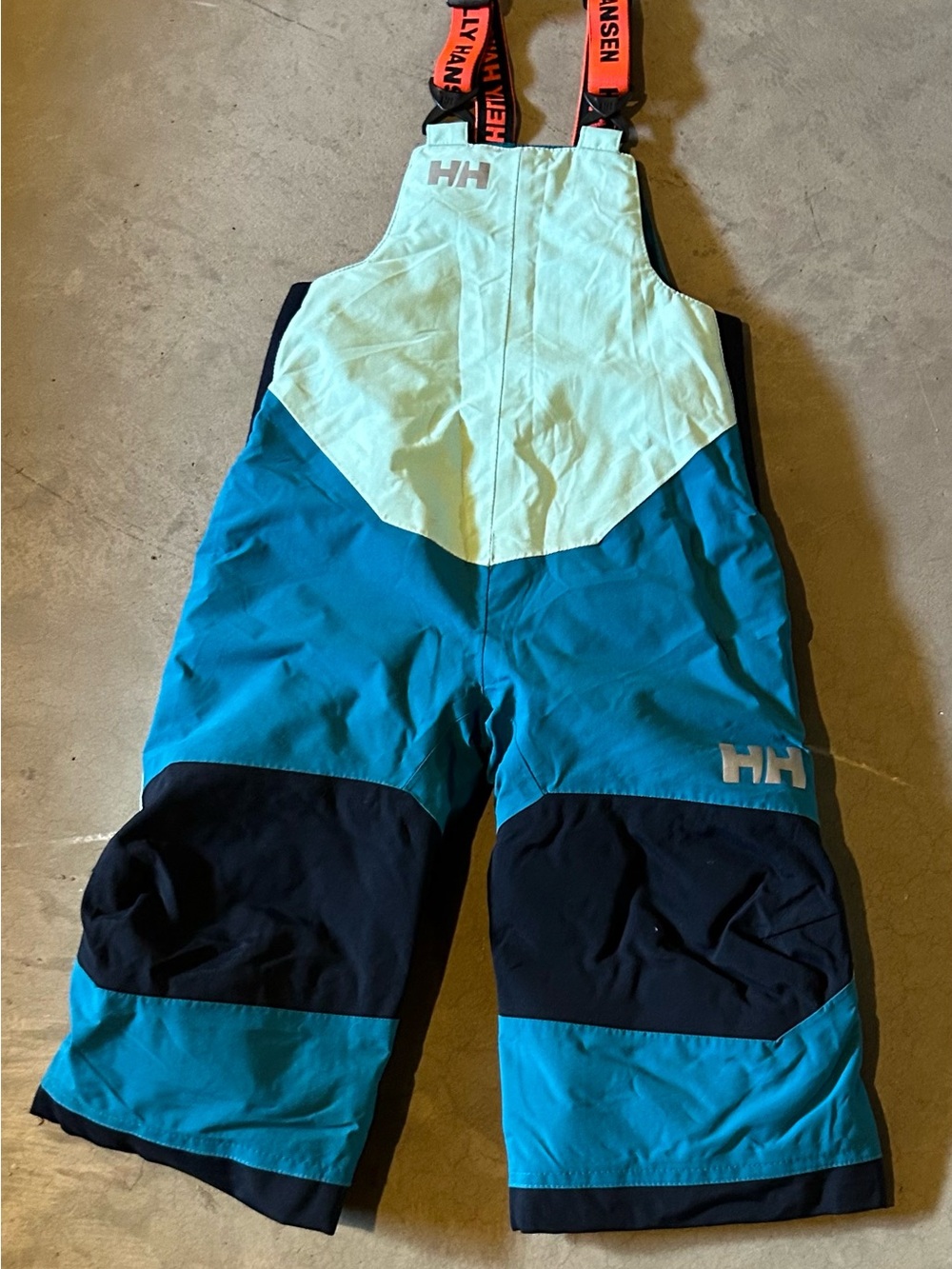 Helly Hansen Kids Teal & Light Mint Insulated Bib Snow Pants 1.5Y